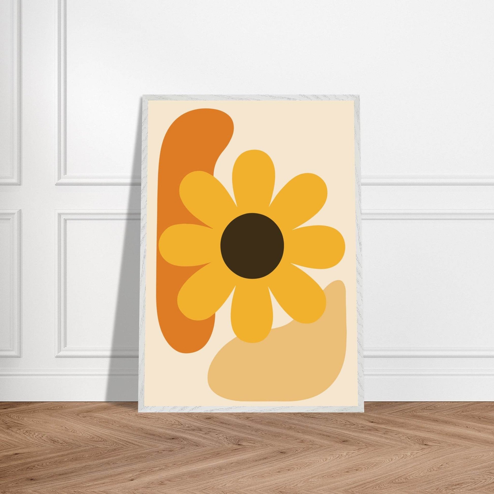 Daisy Bloom Floral Abstract Botanical Wall Art - Vibrantwalls