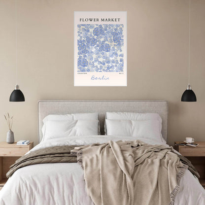 Forget-Me-Not Bloom Framed Poster – Gentle Blue Floral Art Print | Berlin Collection | Ready-to-Hang Wall Art - Vibrantwalls