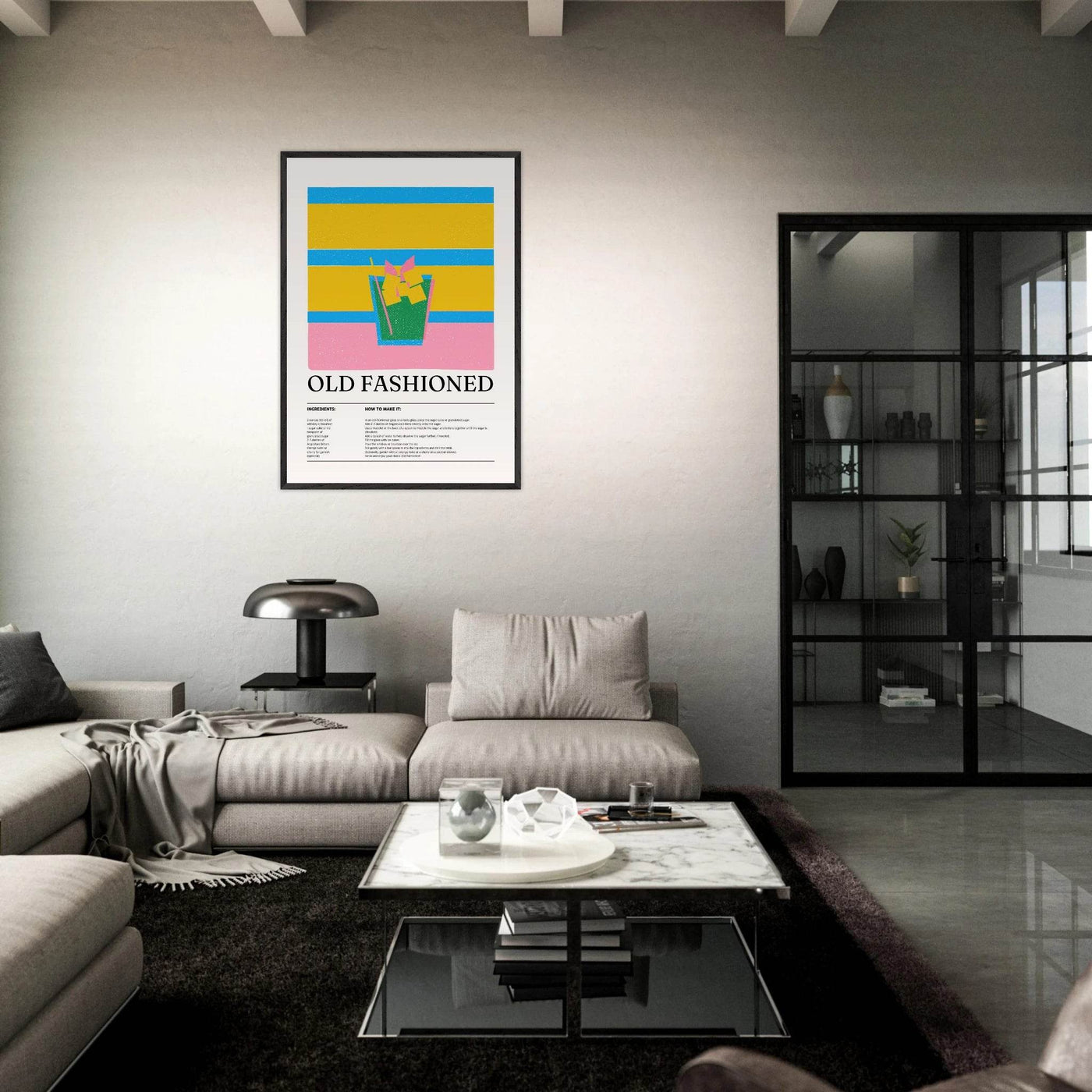Old Fashioned Cocktail Recipe Art Print - Vibrantwalls