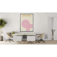 Bauhaus Pink Decor Wall Art - Vibrantwalls
