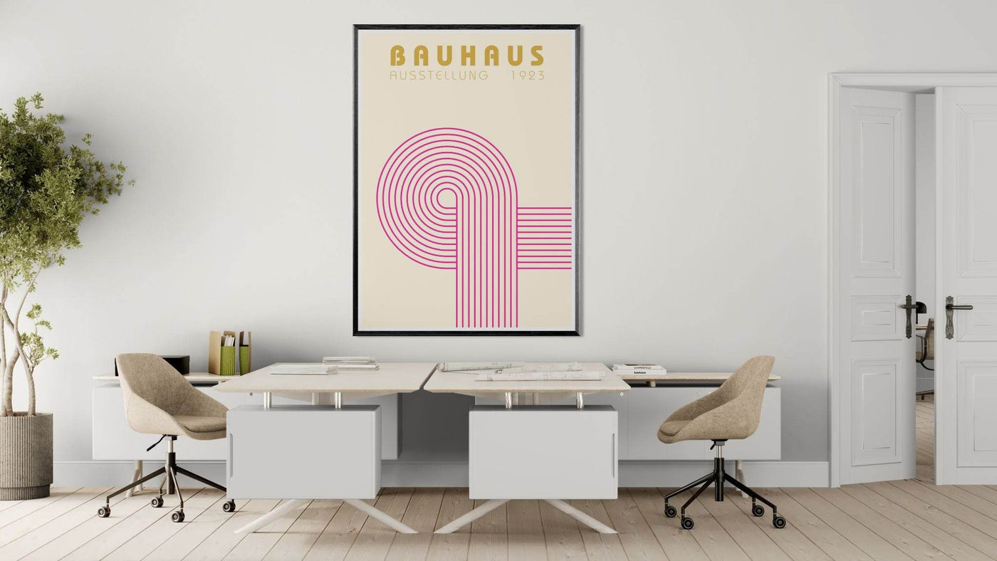 Bauhaus Pink Pop Decor for Modern Home Aesthetics - Vibrantwalls