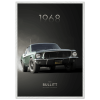 1968 Bullitt Mustang Green Anniversary GT Muscle Car Wall Art - Vibrantwalls