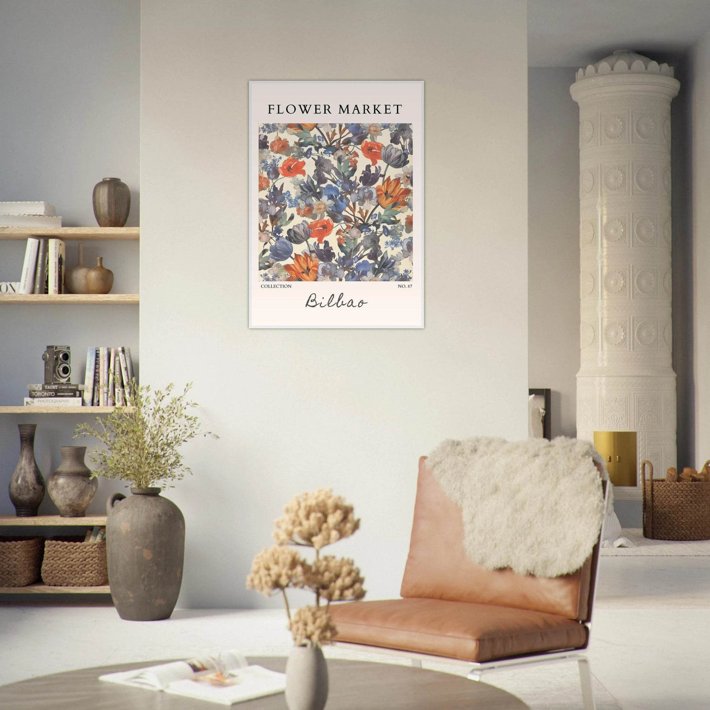 Flower Market Bilbao Print – Elegant Floral Framed Poster | Vibrant Nature & Botanical Art, Ready-to-Hang - Vibrantwalls