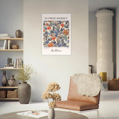Flower Market Bilbao Print – Elegant Floral Framed Poster | Vibrant Nature & Botanical Art, Ready-to-Hang - Vibrantwalls