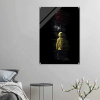 Abstract Figure Acrylic Print – Modern Black & Yellow Art, Vibrant & Durable Wall Decor - Vibrantwalls