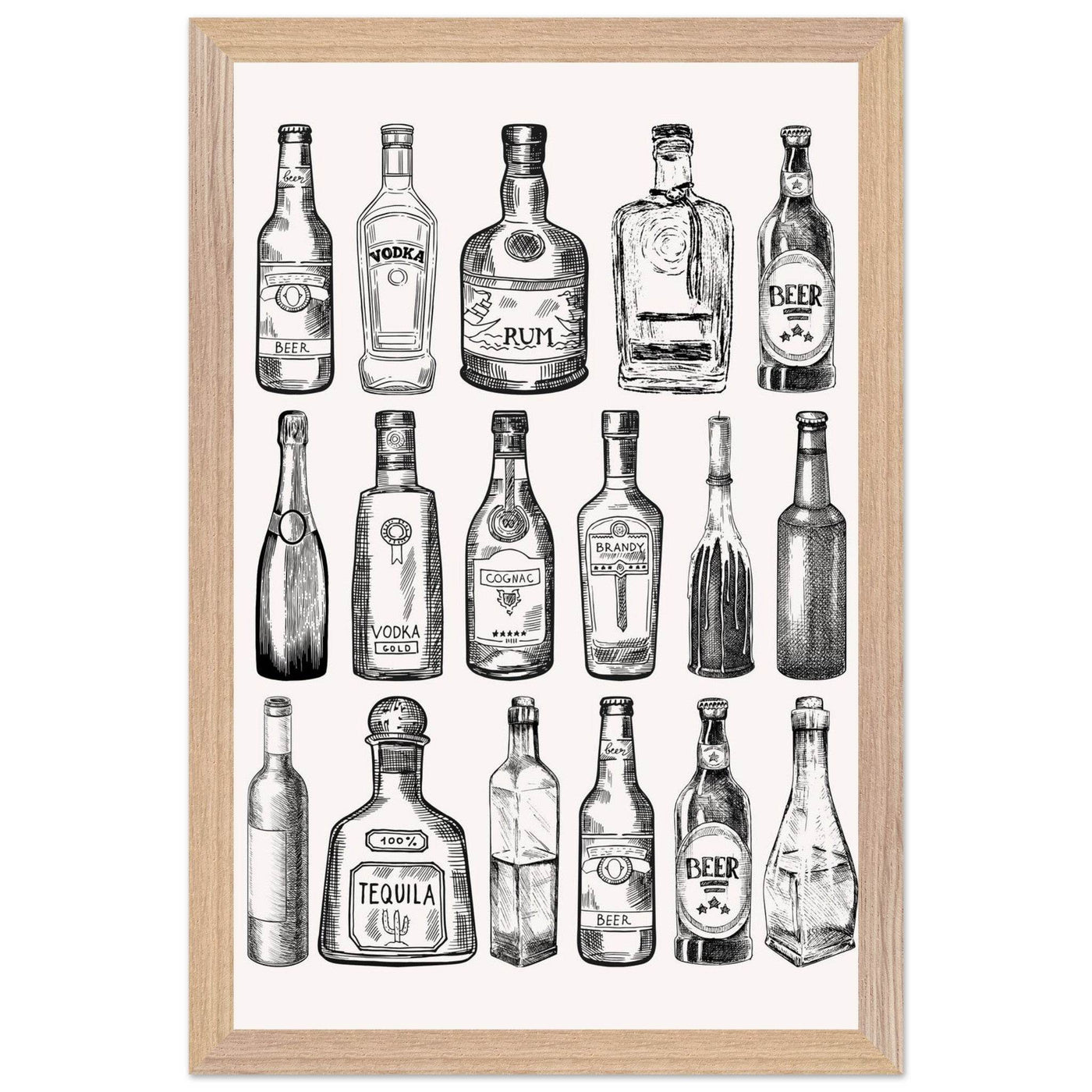 Gin Tonic Cocktail Recipe Classic Bar Print - Vibrantwalls