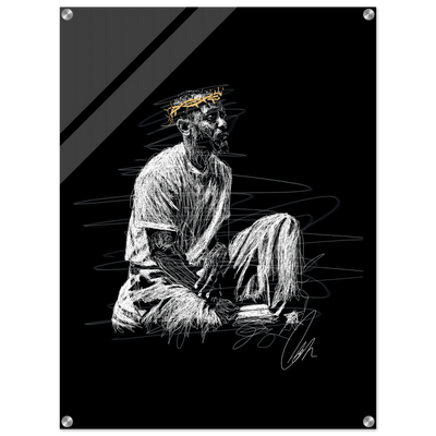 Notorious King Scribble Art Acrylic Print – Vibrant Modern Wall Art in Various Sizes - Vibrantwalls