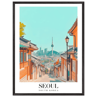 Seoul South Korea Framed Poster – Modern Cityscape & Traditional Charm Wall Art - Vibrantwalls
