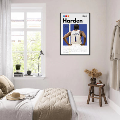 James Harden The Beard Clippers Framed Poster Vibrantwalls