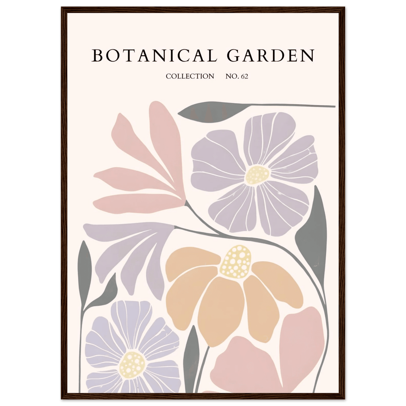 Botanical Garden Framed Posters – Soft Hues & Abstract Floral Prints | Ready-to-Hang Wall Art - Vibrantwalls