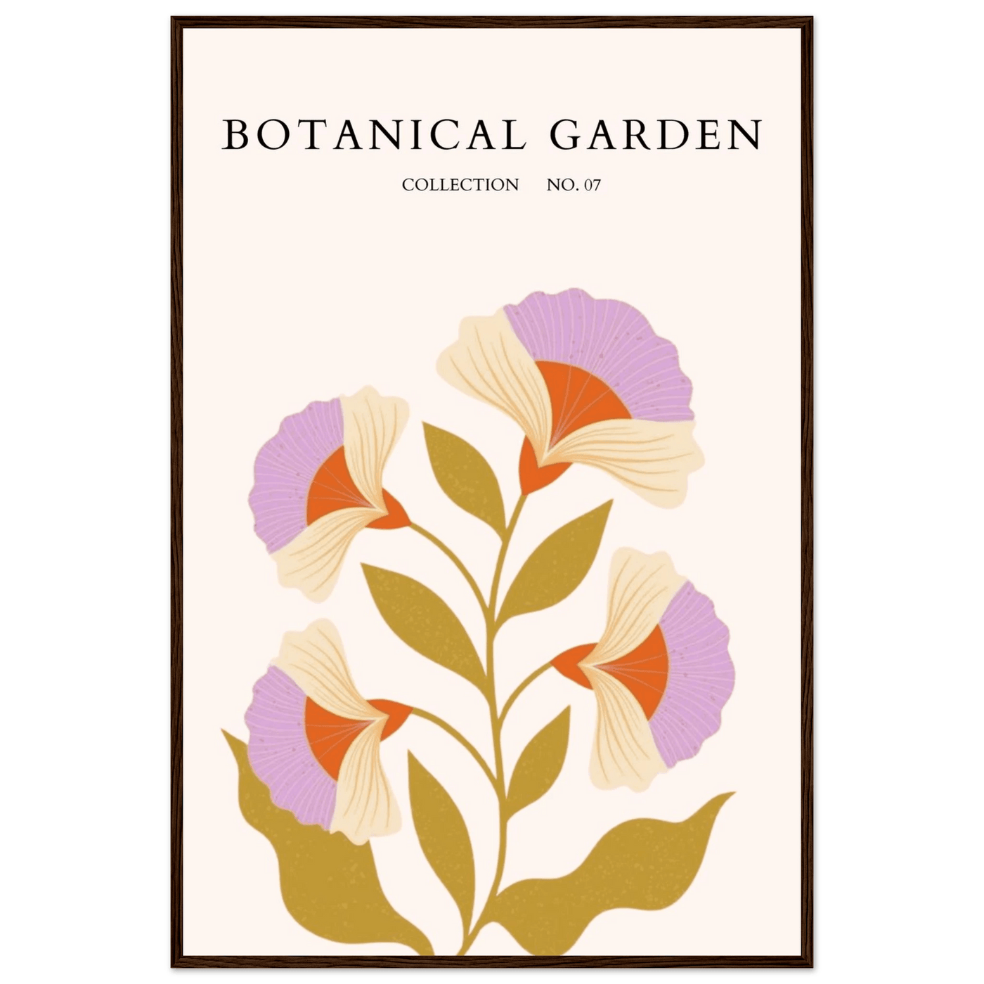 Botanical Garden Framed Poster – Whimsical Floral Art Prints in Soft Hues | Ready-to-Hang Wall Decor - Vibrantwalls