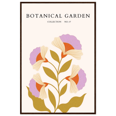 Botanical Garden Framed Poster – Whimsical Floral Art Prints in Soft Hues | Ready-to-Hang Wall Decor - Vibrantwalls