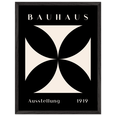 Bauhaus Ausstellung 1919 Black & Cream Minimalist - Vibrantwalls