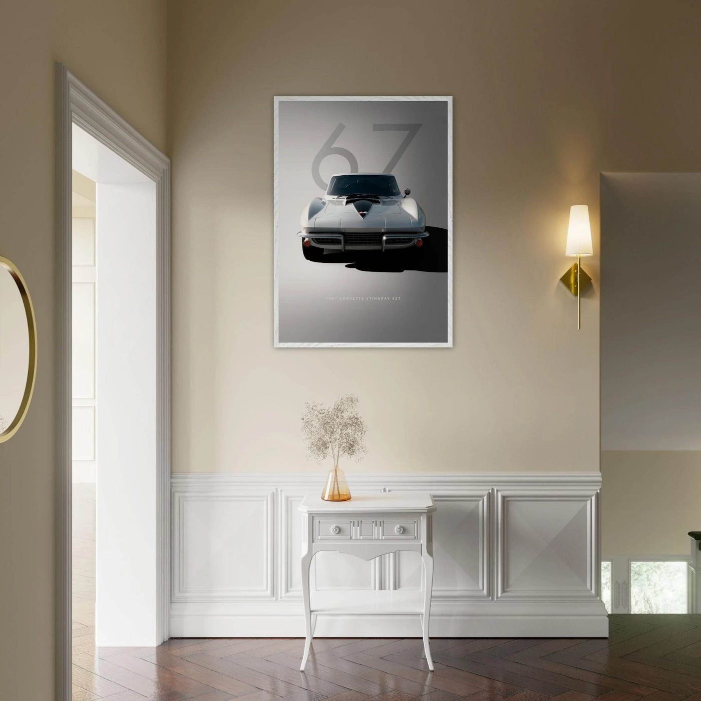 1967 Corvette Stingray 427 Framed Poster | Iconic Automotive Art, Ready-to-Hang - Vibrantwalls