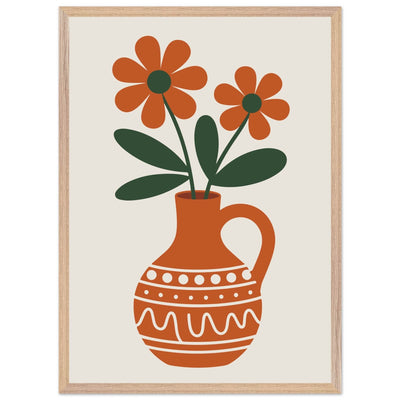 Abstract Floral Vase Art - Vibrantwalls