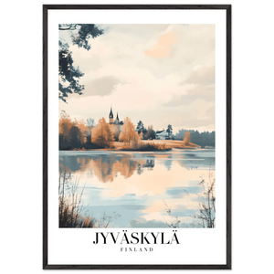 Jyväskylä Finland Framed Poster – Serene Lakeside Wall Art with Vintage-Inspired Charm & Wooden Frame - Vibrantwalls