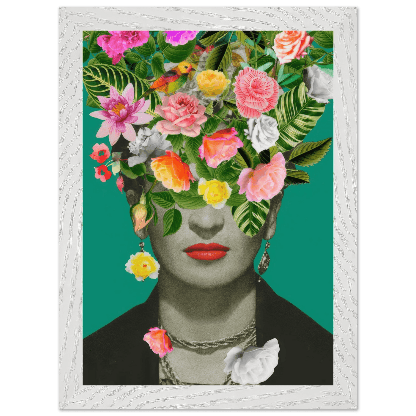 Floral Frida Artwork - Vibrant and Inspiring Home Decor - Vibrantwalls