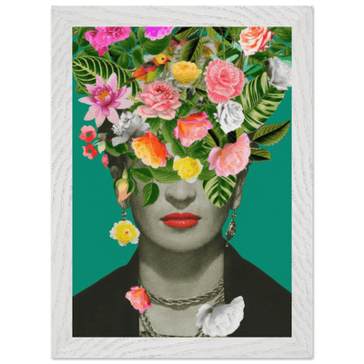 Floral Frida Artwork - Vibrant and Inspiring Home Decor - Vibrantwalls