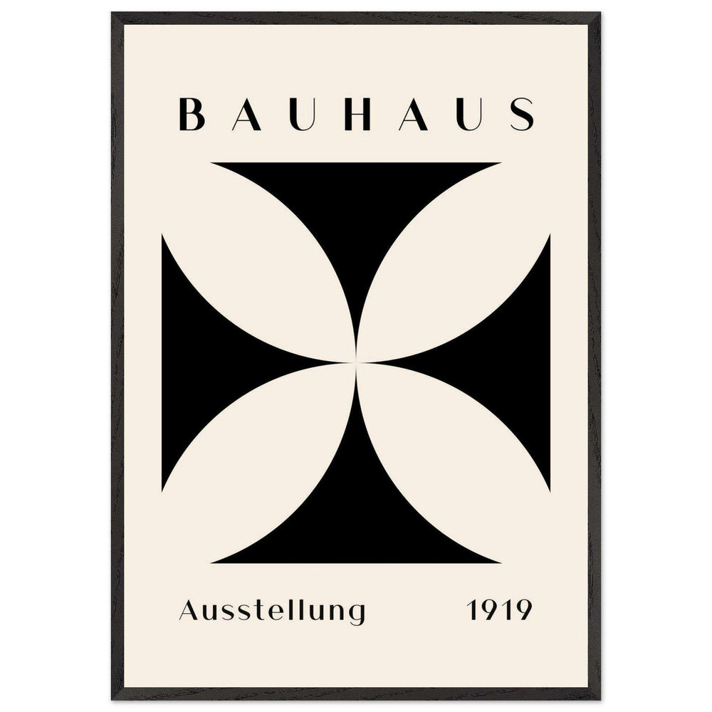 Bauhaus Black Beige Abstract Wall Art - Vibrantwalls