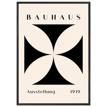 Bauhaus Black Beige Abstract Movement Style Design Wall Art - Vibrantwalls