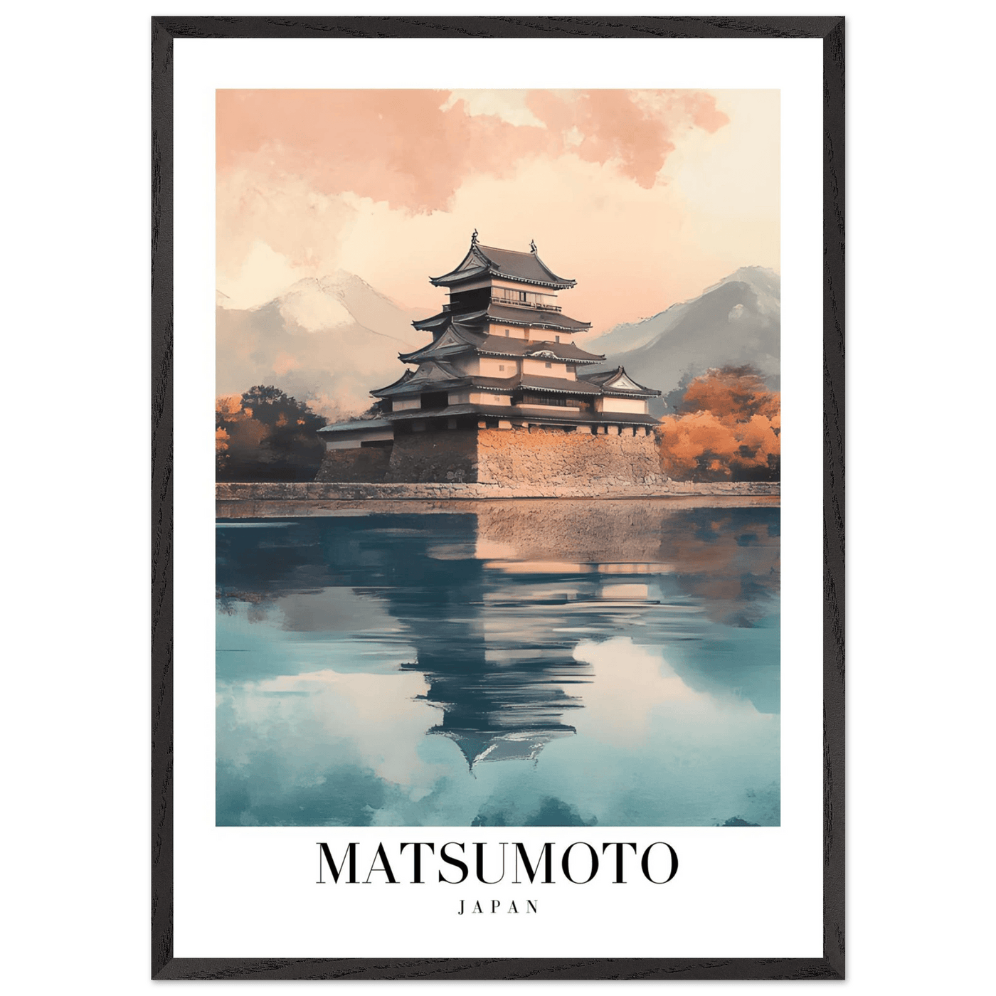 Matsumoto Japan Framed Poster – Serene Travel Wall Art with Wooden Frame - Vibrantwalls