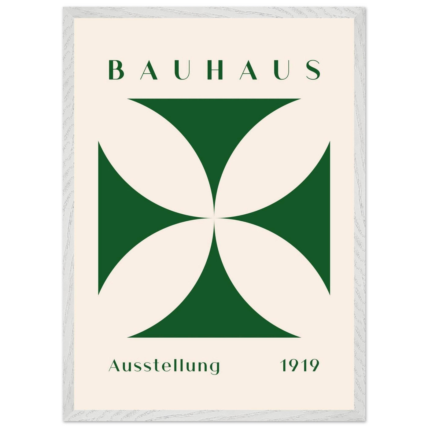 Deep Green Cream Bauhaus 1919 - Vibrantwalls