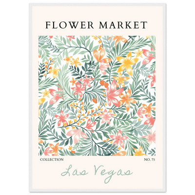 Flower Market Collection Framed Poster – Las Vegas Botanical Bliss Print | Ready-to-Hang Floral Art - Vibrantwalls