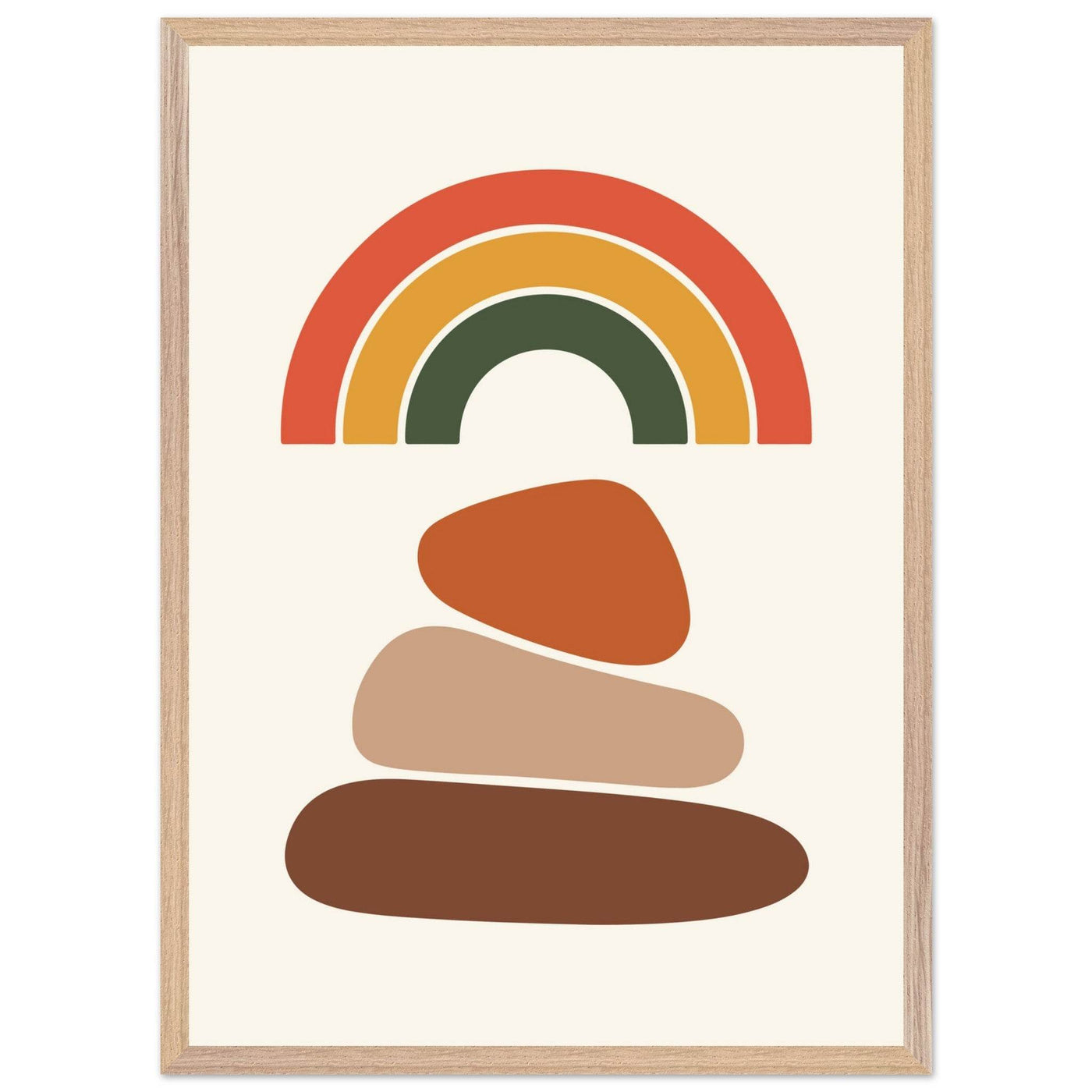 Desert Rainbow & Stone Stack - Vibrantwalls