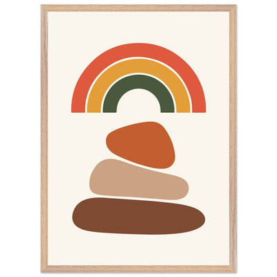 Desert Rainbow & Stone Stack - Vibrantwalls