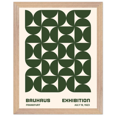 Bauhaus Forest Green & Cream Modern - Vibrantwalls