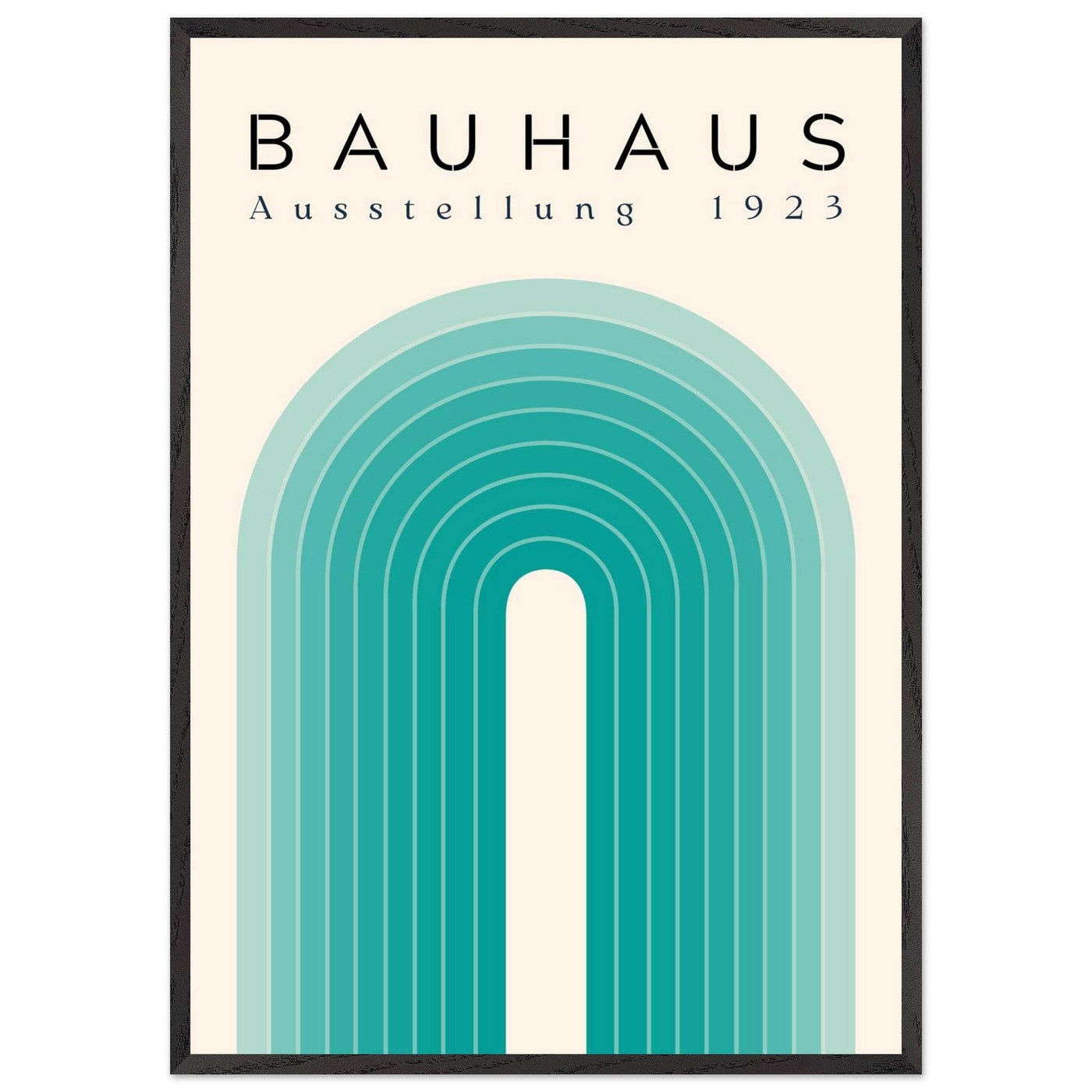 Bauhaus Ausstellung 1923 Teal & Cream - Vibrantwalls