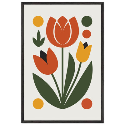 Abstract Mid-Century Modern Tulip Art - Vibrantwalls
