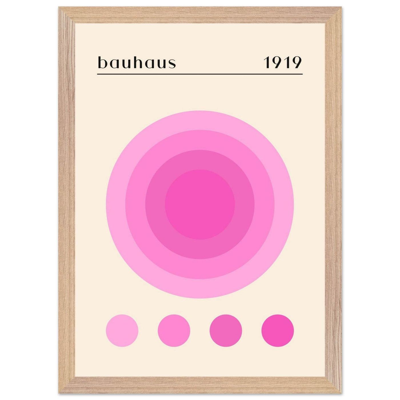 Bauhaus Pink Gradient Circle - Vibrantwalls