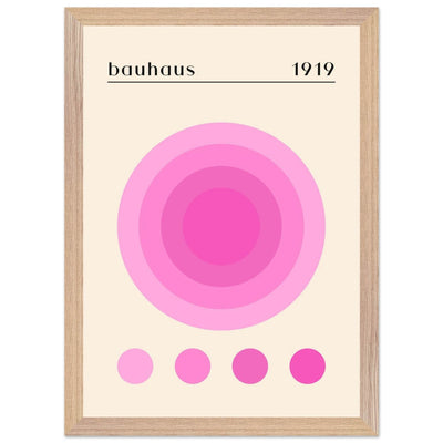 Bauhaus Pink Gradient Circle - Vibrantwalls