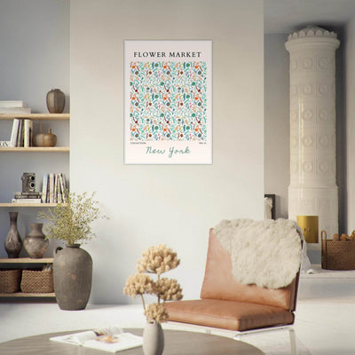 Flower Market New York Framed Poster – Whimsical Floral Art Print | Ready-to-Hang in Your Choice of Frame - Vibrantwalls