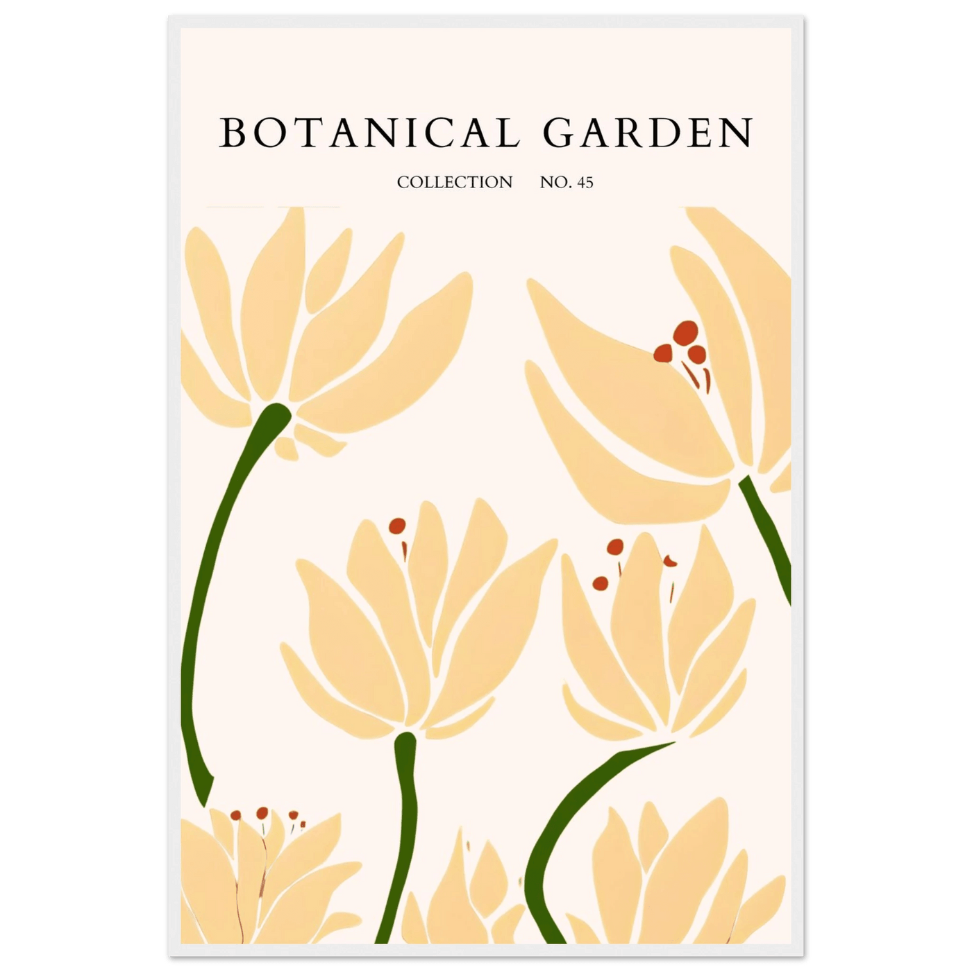 Botanical Garden Framed Art Print – Minimalist Floral Design & Nature-Inspired Posters | Ready-to-Hang - Vibrantwalls