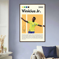 Vinicius Jr. Brazil Soccer Football Legends Poster Wall Art - Vibrantwalls