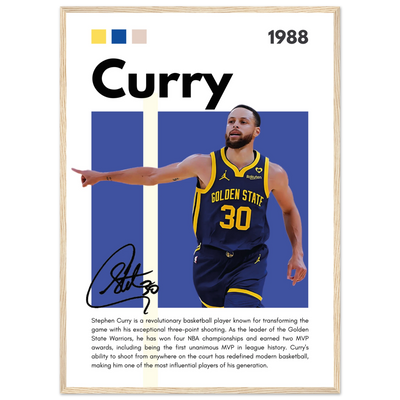 Stephen Curry Chef Curry Warriors Framed Poster 50x70 cm 20x28″ Wood frame Vibrantwalls