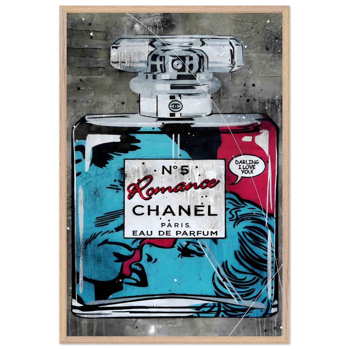 Chanel No. 5 'Romance' Pop Art Print - Iconic Fragrance Art in Your Choice of Frame & Size - Vibrantwalls