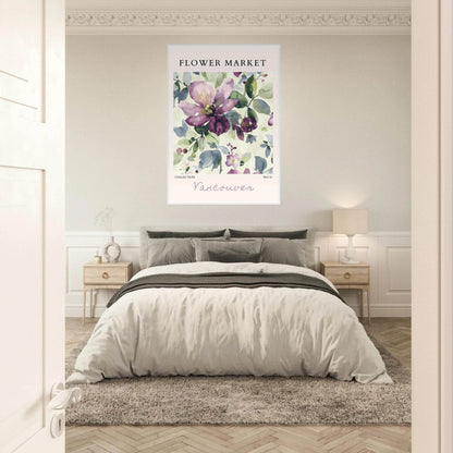 Vancouver Flower Market Watercolor Floral Ready-to-Hang - Wall Art - Vibrantwalls
