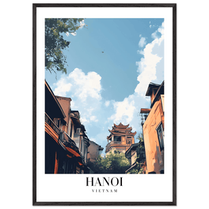Hanoi Vietnam Framed Poster – Vintage Travel Art with Scenic Cityscape, Choose Your Size & Frame - Vibrantwalls
