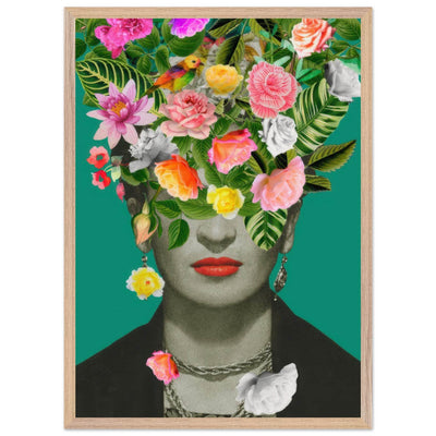 Floral Frida Artwork - Vibrant and Inspiring Home Decor - Vibrantwalls