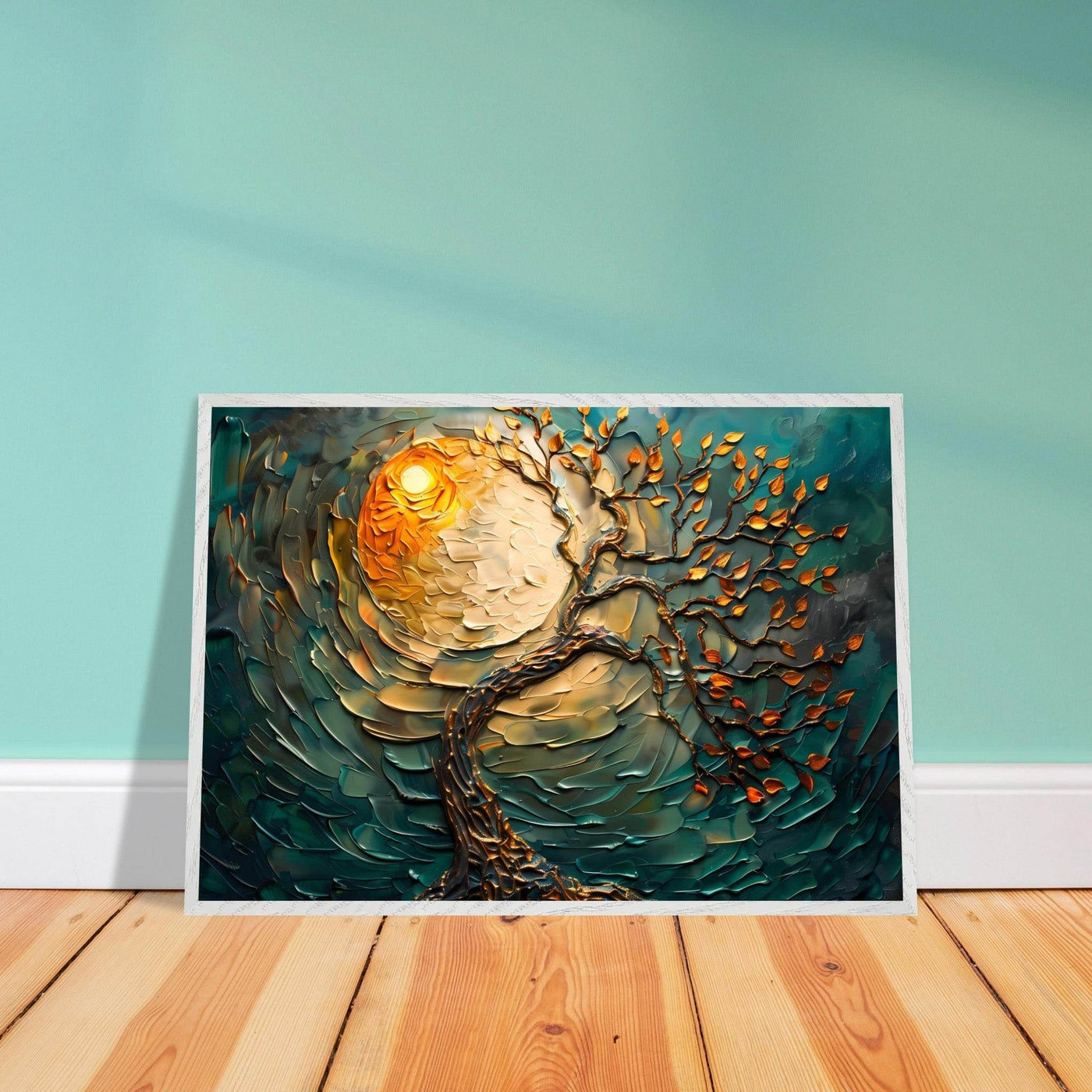 Golden Sunset Emerald Tree of Life Jewelry - Vibrantwalls