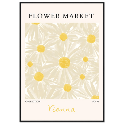 Flower Market Vienna Collection Framed Poster – Daisy Bloom Art Print | Ready-to-Hang Floral Decor - Vibrantwalls