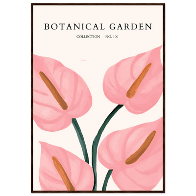 Botanical Garden Framed Poster – Pink Anthurium Bloom Art Print | Elegant & Ready-to-Hang - Vibrantwalls
