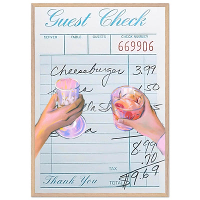 Retro Bar Tab Art - Vibrantwalls
