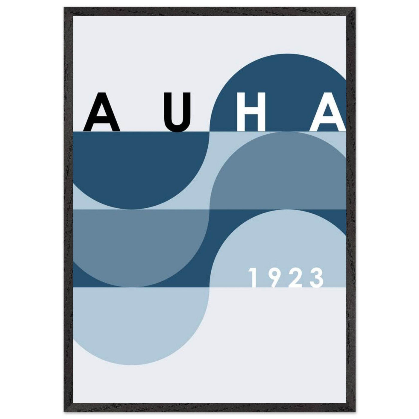 Bauhaus-Style Abstract Poster - The Blue Tunnel Modern Art Print in Various Sizes & Finishes - Vibrantwalls