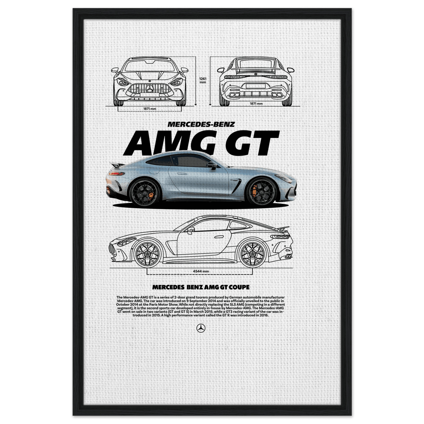 AMG GT Grand Tourer Canvas Print – Legendary Framed Art Decor - Vibrantwalls