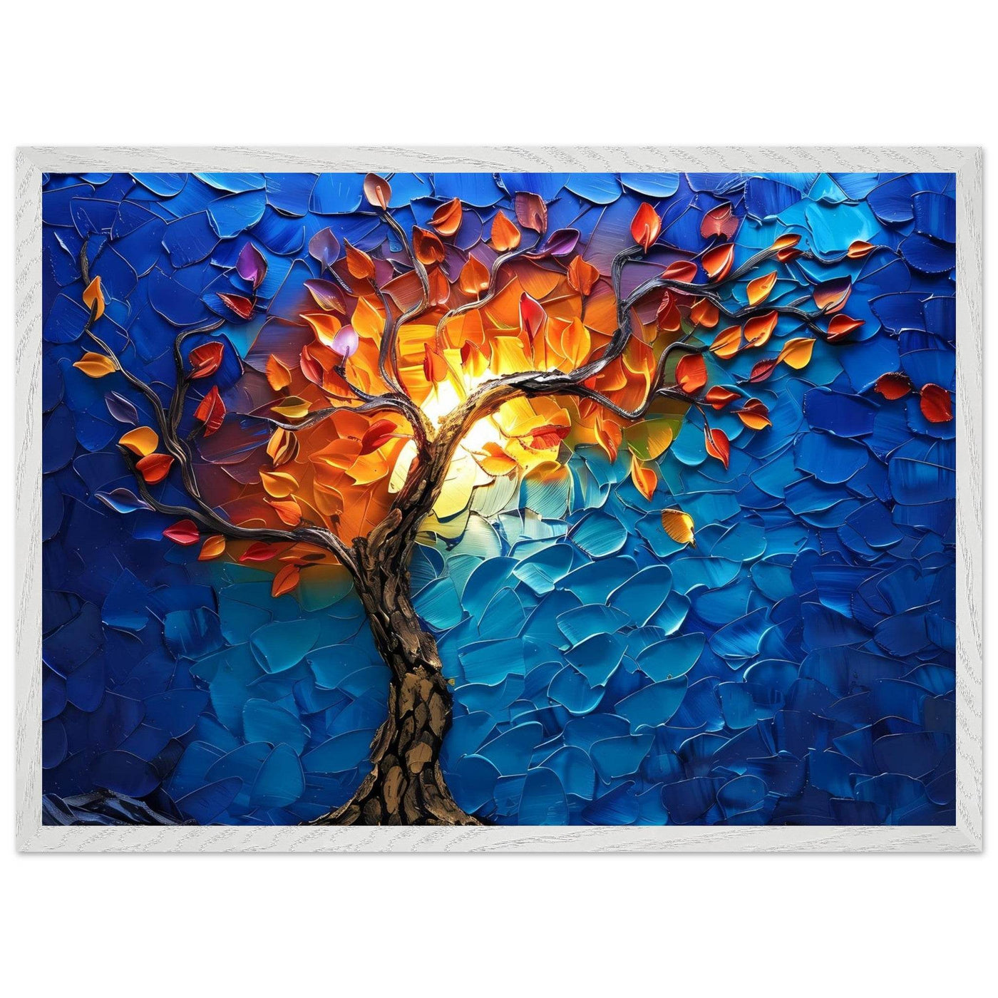 Vibrant Tree of Life Palette Knife Art - Vibrantwalls