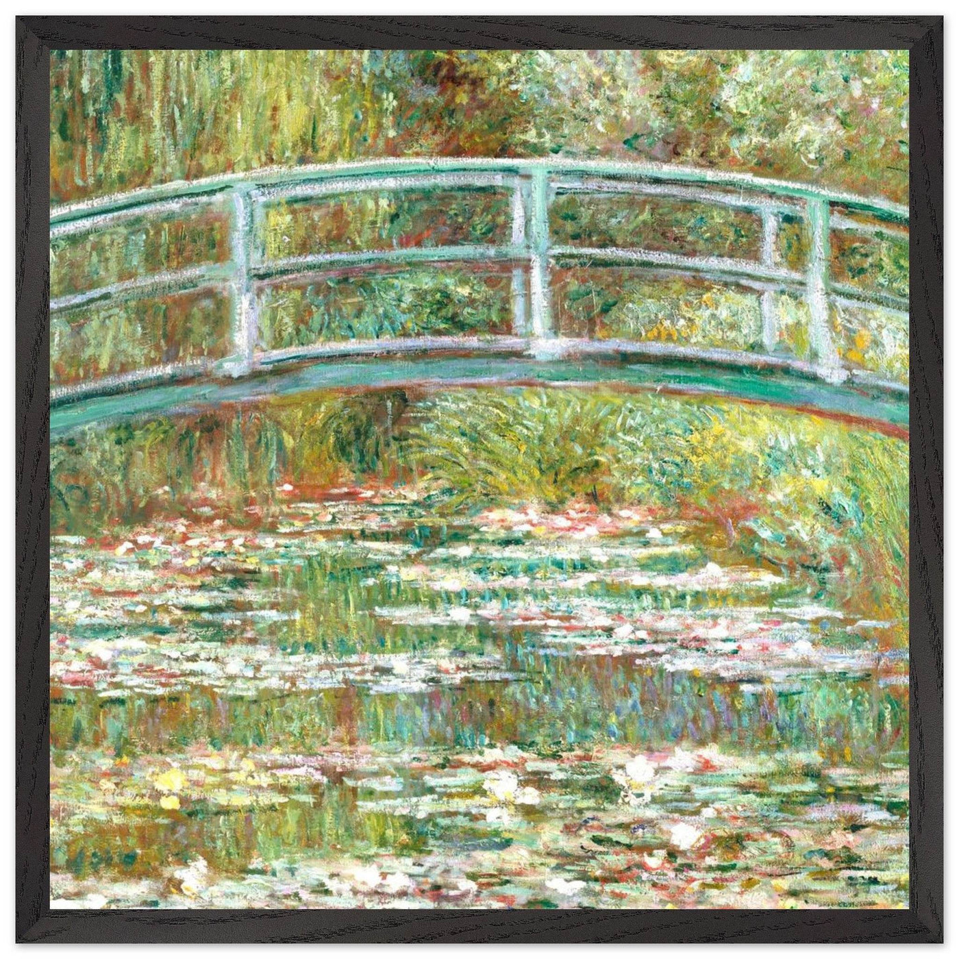 Bridge Over a Pond Art Print - Water Lilies Decorative Artwork for Your Space - Vibrantwalls